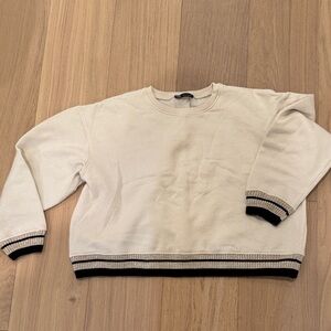 Zara Cream Sweater with Black Trim